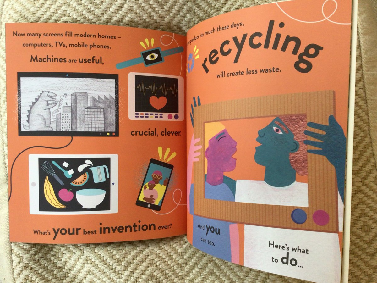 🎉Happy Publication Day 🎉#OnceUponABigIdea @jamescarterpoet @margauxcarpenti @LittleTigerUK A lively, colourful poem that celebrates human ingenuity & creativity across time, using different #materials to develop a variety of fabulous #inventions. #STEAM #recycling
