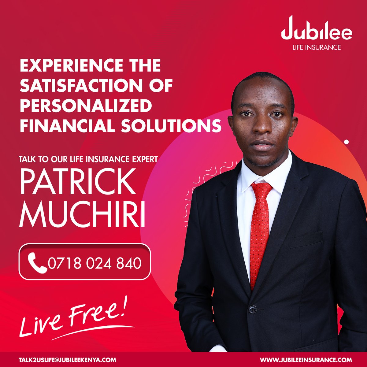 JubileeInsKE's tweet image. Embrace freedom and Live Free; entrust us with your savings and investment plans and we shall deliver with consistent returns! Begin today by reaching out to our financial advisors.

#AKI2023 #JubileeLifeInsurance #Insuranceke