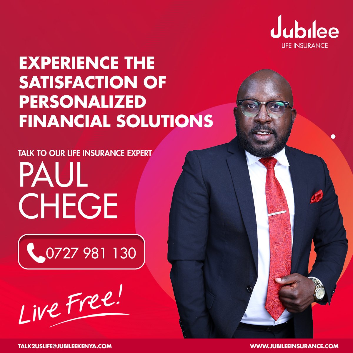 JubileeInsKE's tweet image. Embrace freedom and Live Free; entrust us with your savings and investment plans and we shall deliver with consistent returns! Begin today by reaching out to our financial advisors.

#AKI2023 #JubileeLifeInsurance #Insuranceke