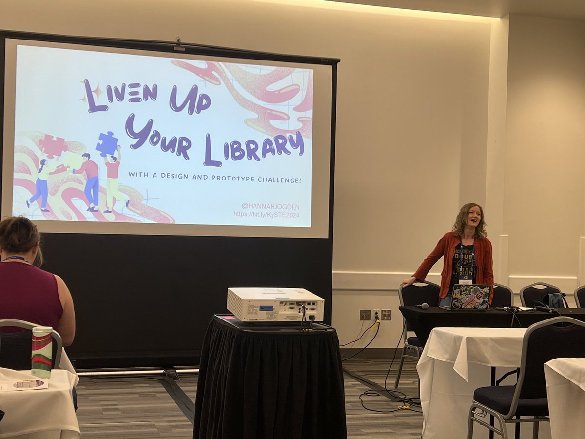 Another exciting presentation at #KYSTE24, this time by our incredible library media specialist, who is sharing innovative ways to 'Liven up the Library'! 📚 #LibraryLife