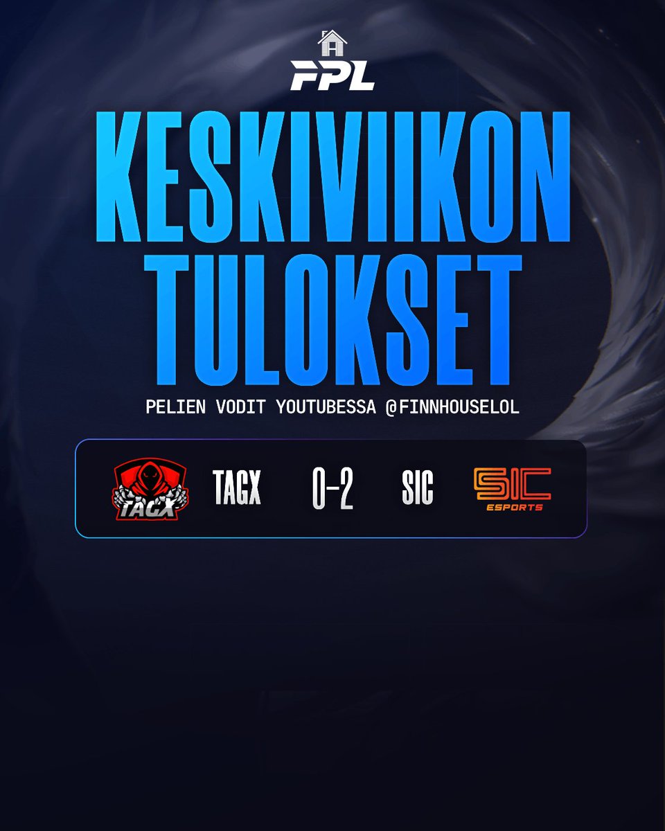 FinnHouseLoL's tweet photo. .@SICesportsFI Lento jatkuu! Tänään klo 18:00 jännitetään tuleeko FPL:n ensimmäinen puhdas 9-0 runkosarja! #BALLSIC 💨⚾️

#ENEMMÄN https://t.co/3uo0VJkgiX