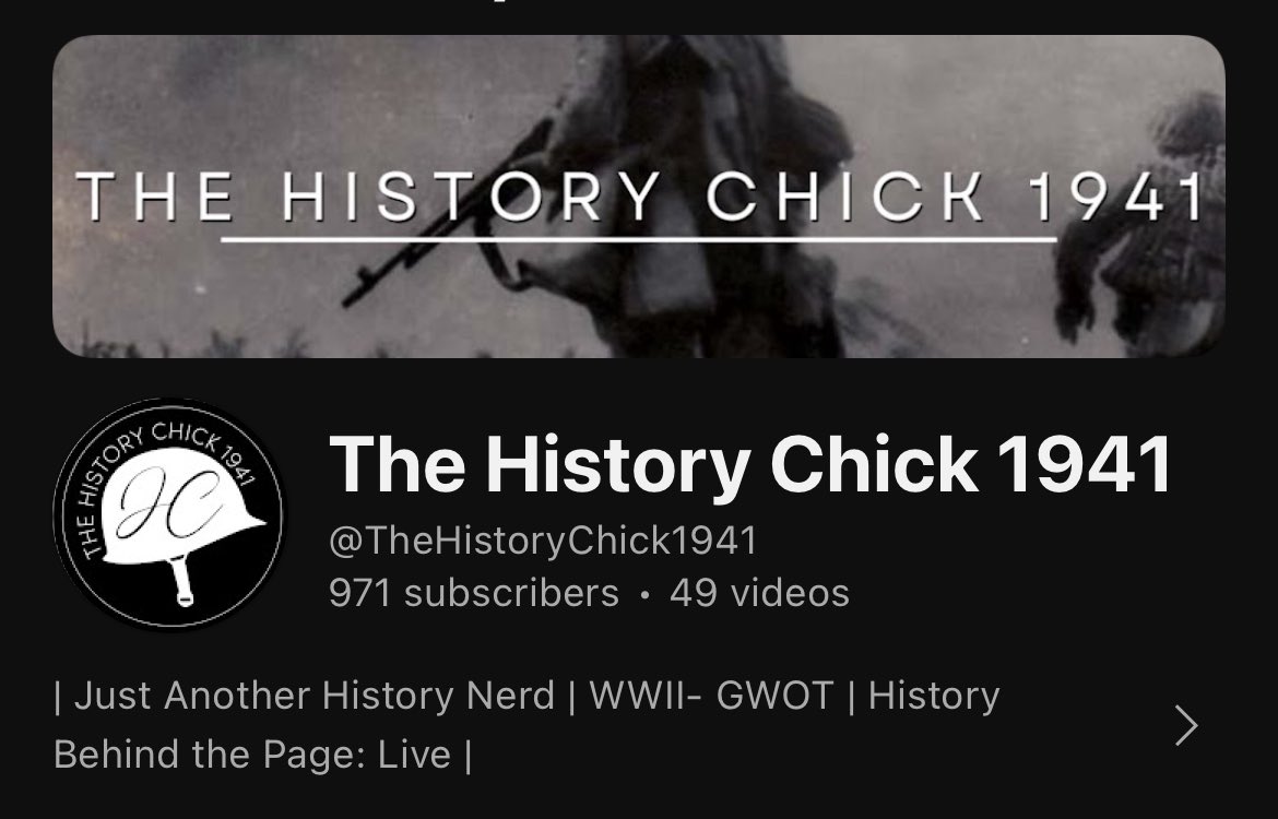 HistoryChick41's tweet photo. We are SO close to 1k oh #YouTube then we can start going live for History Behind The Page in YT! https://t.co/6hYwfYkPa3 Let’s Rock N Roll! #history https://t.co/glA1xpyYfN