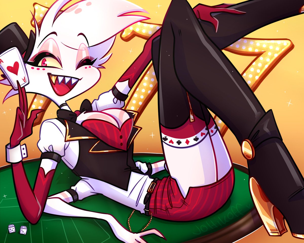 Joltikoff's tweet photo. feelin' lucky? #hazbinhotel #hazbinhotelfanart #angeldust https://t.co/rXKPUTSrzC