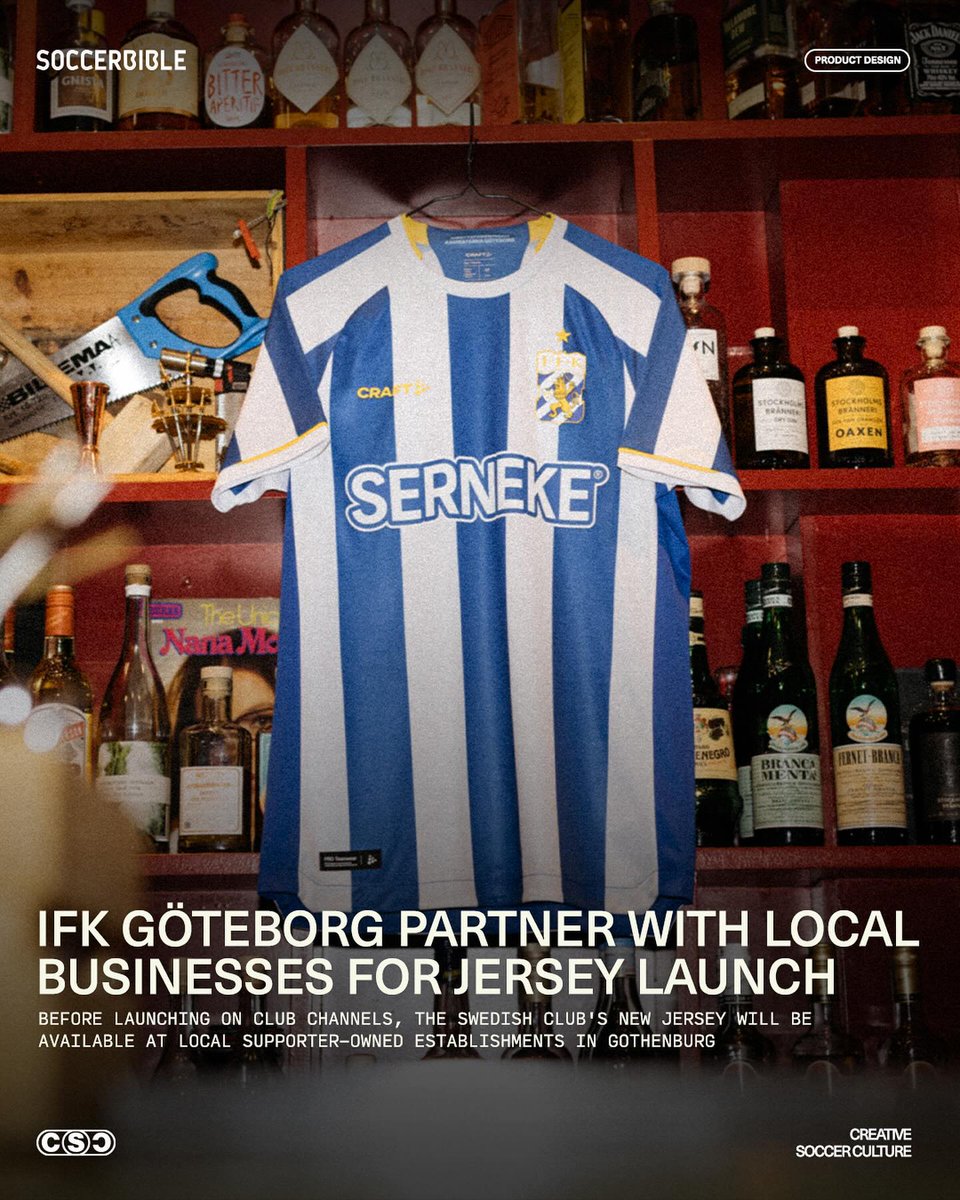 SoccerBible (@soccerbible) on Twitter photo In a unique move, Swedish club <a href="/IFKGoteborg/">IFK Göteborg</a>'s new home jersey, designed by <a href="/CraftSportswear/">Craft Sportswear</a>, has launched exclusively through supporter-owned establishments throughout Gothenburg for an exclusive period ahead of the 2024 Allsvenskan season. In a unique move, Swedish club <a href="/IFKGoteborg/">IFK Göteborg</a>'s new home jersey, designed by <a href="/CraftSportswear/">Craft Sportswear</a>, has launched exclusively through supporter-owned establishments throughout Gothenburg for an exclusive period ahead of the 2024 Allsvenskan season.