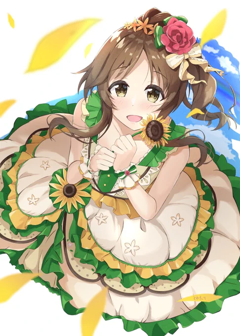 昨年の藍子ちゃん合同誌2冊に寄稿させていただいたイラストです!我ながらどちらのイラストもお気に入り#mirai_bouquets#memoriai_forest 