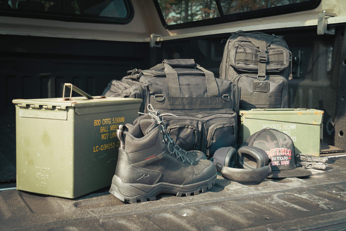 We are heading to the range this weekend, fully equipped with Rothco Gear! Plus, we are testing out our new Frontline Series Boots that arrive later this year – can't wait to try them on!