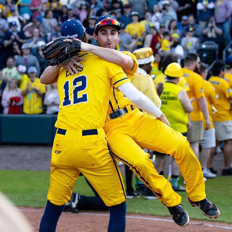 hokiesports's tweet photo. Step into Bananaland with @tannerthomas04 🍌✨

Check out how @ThePrtyAnimals viral sensation and former @HokiesBaseball player is changing the game 👇