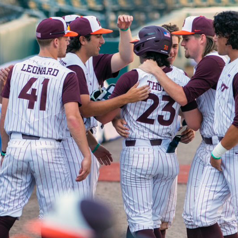 hokiesports's tweet photo. Step into Bananaland with @tannerthomas04 🍌✨

Check out how @ThePrtyAnimals viral sensation and former @HokiesBaseball player is changing the game 👇