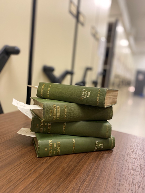 Happy St. Patrick’s Day! In honour of today’s festivities, we’ve pulled a few green books—all of which are the works of English writer, H.G. Wells. From our Rare Books Collection at ASC. Wishing everyone a fun and safe day! #stpatricksday #rarebooks