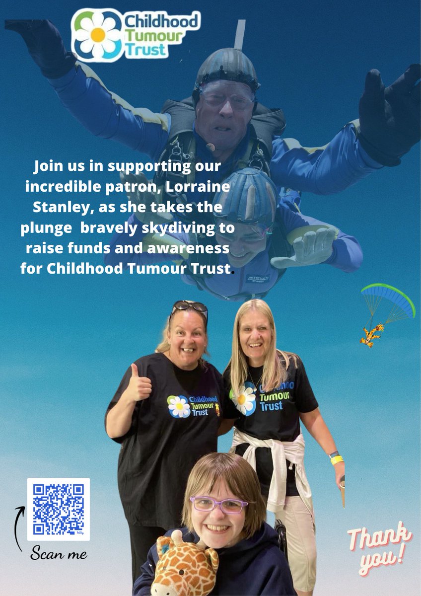 🪂 Thrilling news! Our incredible patron, @loustar76 is taking the plunge—literally! She's skydiving to support our cause! 🌟 Let's show her some love and support as she soars through the sky for those affected by NF1 🙌 Follow the link to donate bit.ly/48OOaPz