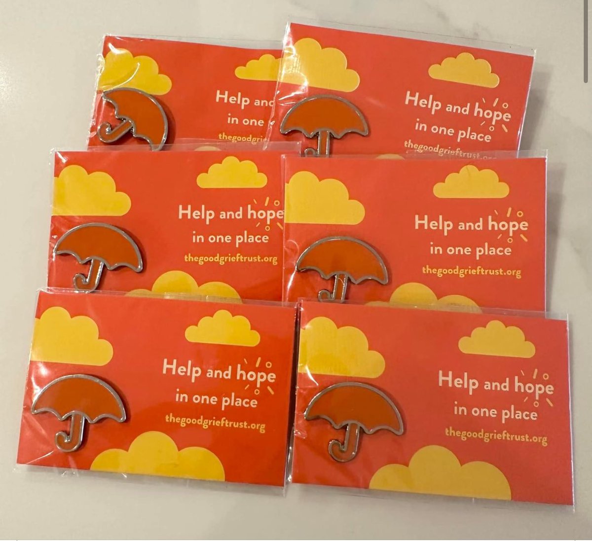 Thankyou @NaturalBurials for raising awareness of our charity & supporting your bereaved families. They say; ‘I was chatting to someone the other day and mentioned The Good Grief Trust Umbrella Pins. It was something they had not heard of before. Please be kind and patient…