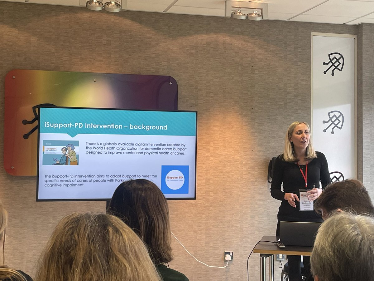 iSupport PD (@isupport_pd) on Twitter photo Fantastic presentation from Joanna presenting at #swsapc24 on the development of digital intervention for carers of people with #parkinsons and cognitive impairment <a href="/UoS_PrimaryCare/">Primary Care Research Centre</a> <a href="/AnnetteHand13/">Prof Annette Hand</a> <a href="/kate_greenwell/">Kate Greenwell</a> Fantastic presentation from Joanna presenting at #swsapc24 on the development of digital intervention for carers of people with #parkinsons and cognitive impairment <a href="/UoS_PrimaryCare/">Primary Care Research Centre</a> <a href="/AnnetteHand13/">Prof Annette Hand</a> <a href="/kate_greenwell/">Kate Greenwell</a>