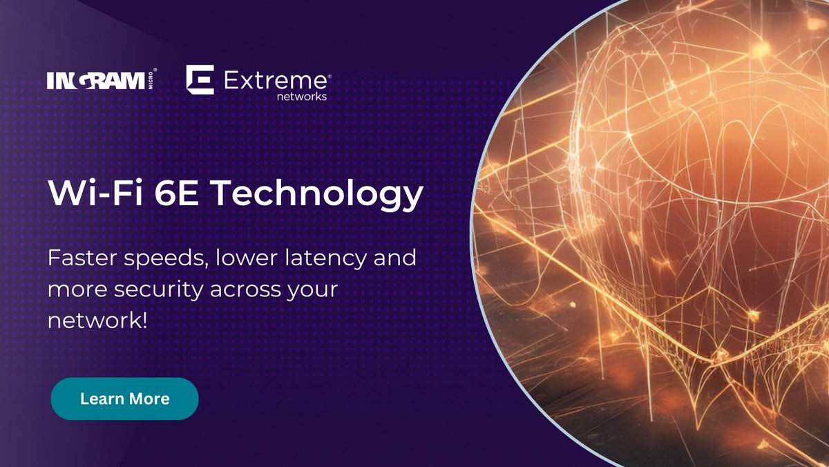 Upgrade your network experience with
<a href="/ExtremeNetworks/">Extreme Networks</a> #WiFi6E technology! 
Wi-Fi 6E will deliver faster speeds, lower latency, and more #security across your network.
- 3X Bandwidth Capacity
- 6 GHZ Band
- Interference-Free Spectrum

Learn more: lnkd.in/dwznY5Jr