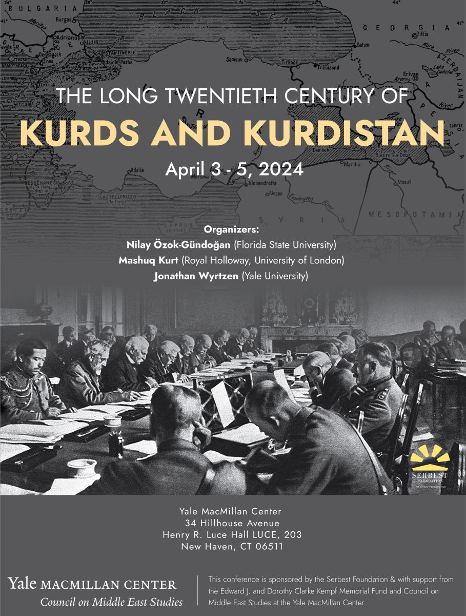 Conference: @YaleMacMillan is hosting 'The Long Twentieth Century of Kurds and Kurdistan' conference on 3–5 April 2024, attendance is free cmes.macmillan.yale.edu/event/long-twe…