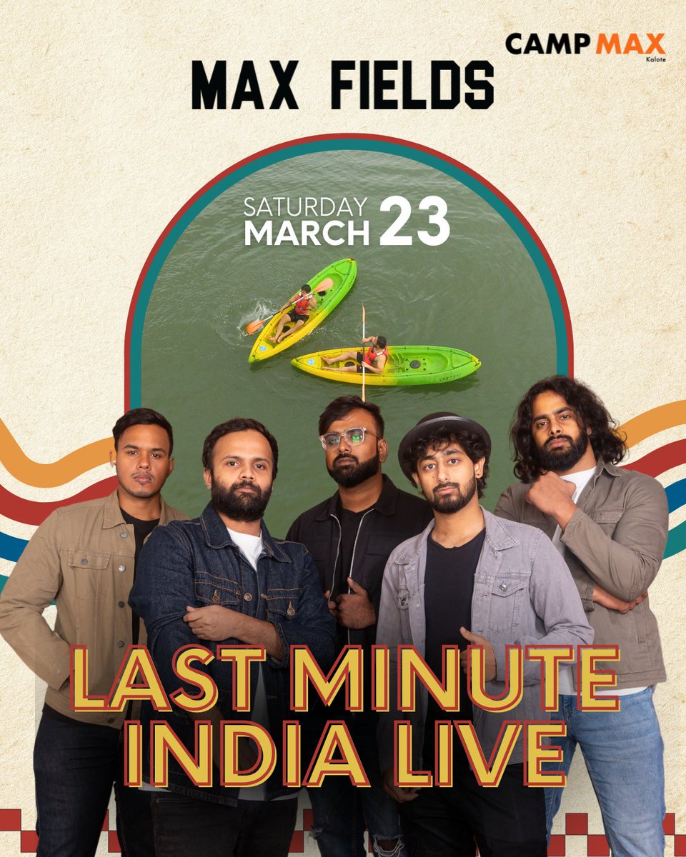 thecampmax's tweet image. Calling all music lovers! 🎶 Get ready for an unforgettable time with Last Minute India LIVE at Camp Max. Join us to make memories that&apos;ll last a lifetime. 💥 
.
.
.
#CampMax #MaxFields #MusicNight #TheHoliLongWeekend #HoliCelebration  #LastMinuteIndia #RainDance