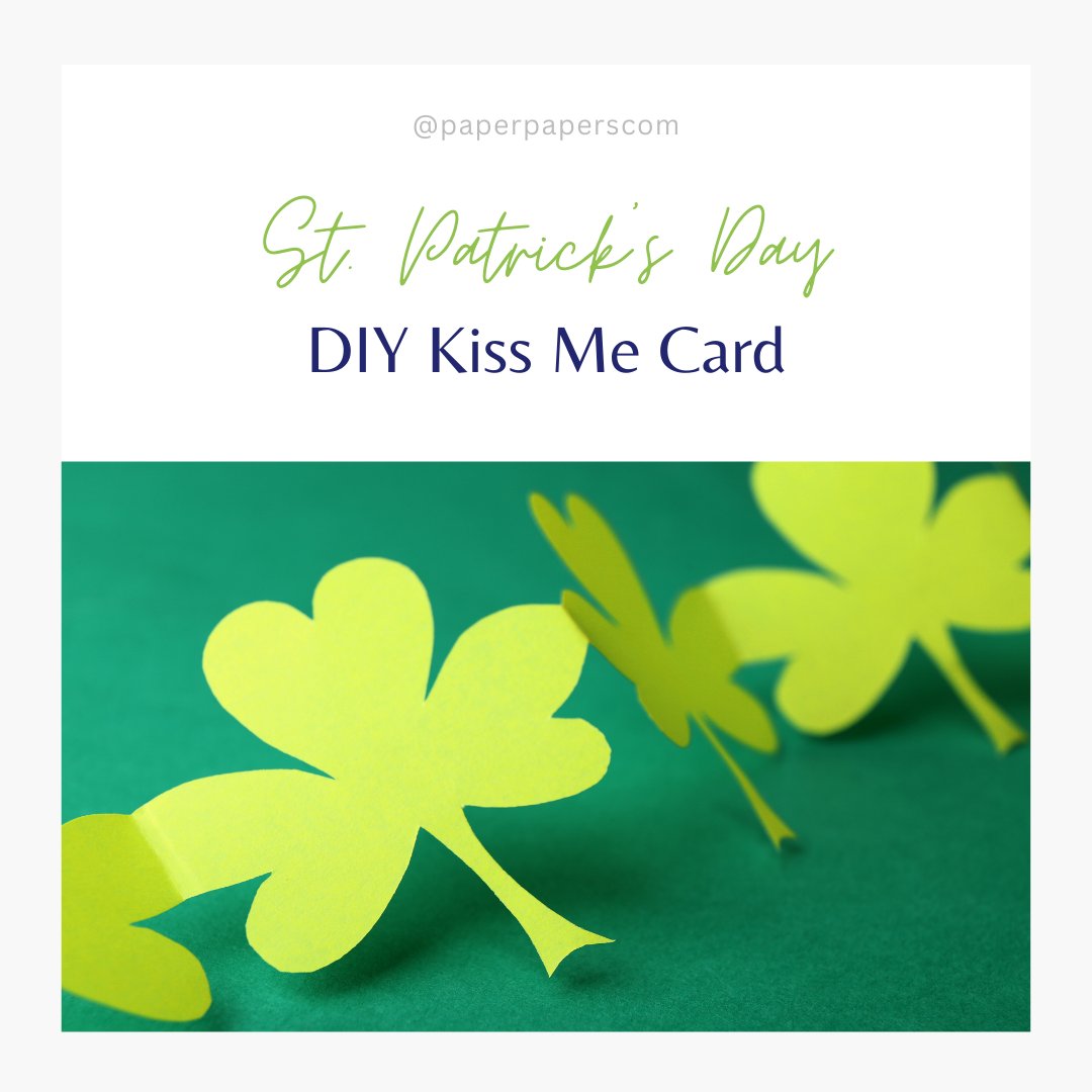 Send some love this #StPatricksDay with a #DIYCard. Super easy and fun to make!

#DIY Kiss Me Card:

paperpapers.com/news/kiss-me-c…

#stpatricks #clover #clovercard #creativeinspiration #planetfriendly #craftideas #creativemind #artandcraft #creativedesign #papercrafting