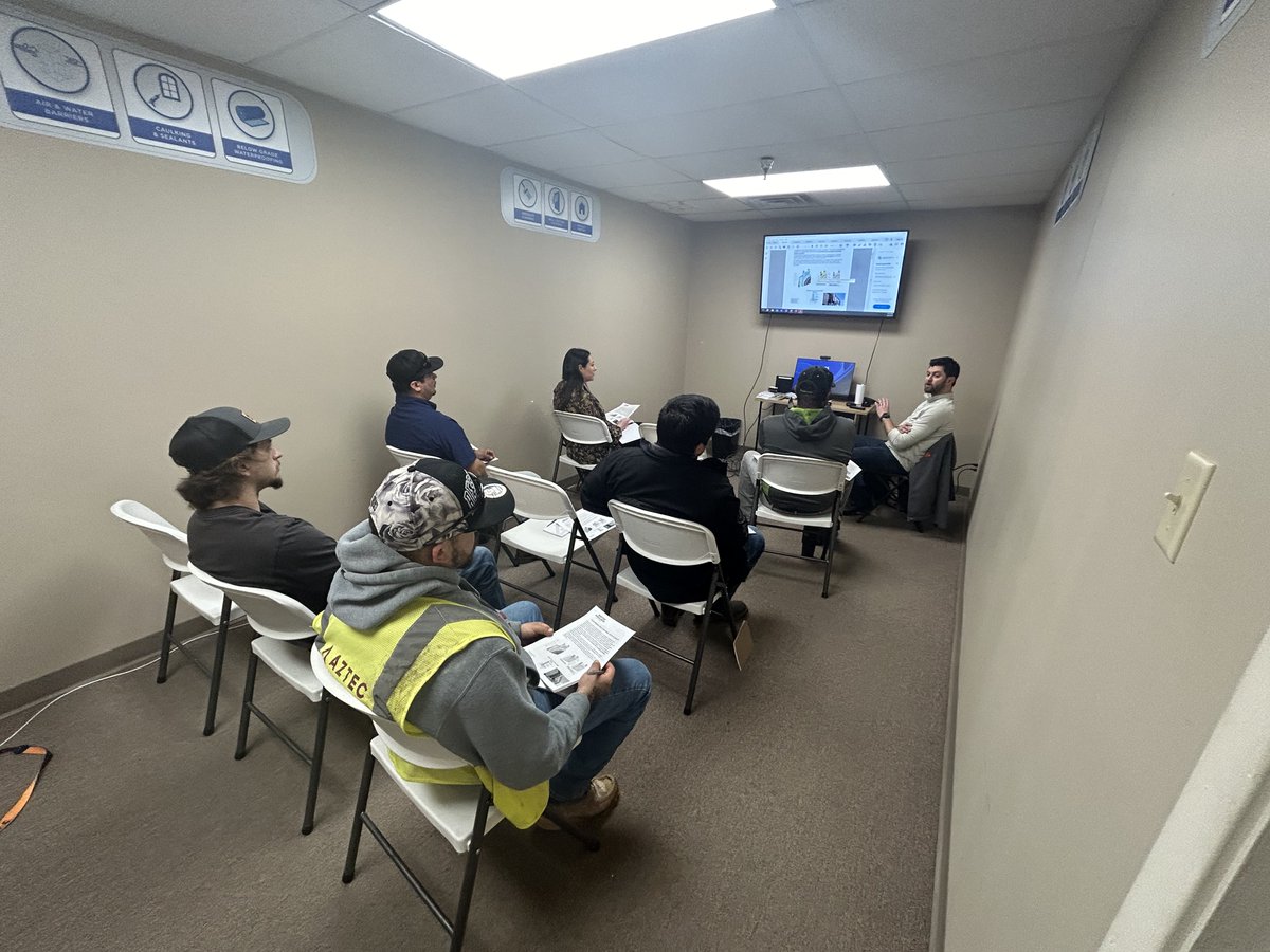 waterproofing's tweet photo. The Memphis Branch waterproofing team kicked off their 2024 Training Series for customers with an insightful session led by Nick Marcano from Sika/Master Builder Solutions! Reach out to representatives Charles Kelly or Teo Mason for more on upcoming classes. https://t.co/3z6J2RLcWE