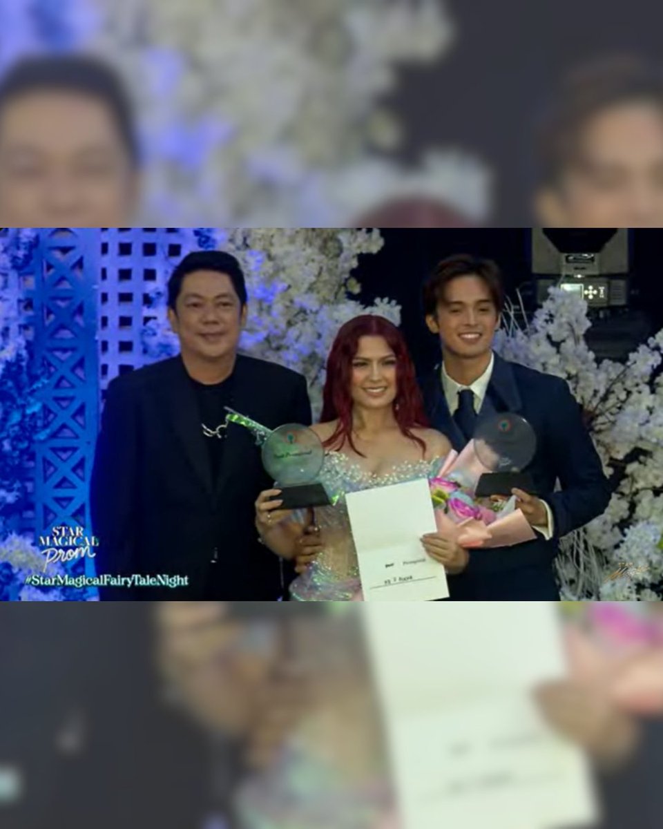 philstarlife's tweet photo. THREE FOR #KDLEX 👑✨

#KDEstrada and #AlexaIlacad won Best Promposal, Close Up Ama-Zinc Couple of the Night, and Prom King and Queen at #StarMagicalProm2024. (📷: Screenshot from Star Magic/YouTube) https://t.co/QFiuua8IK9