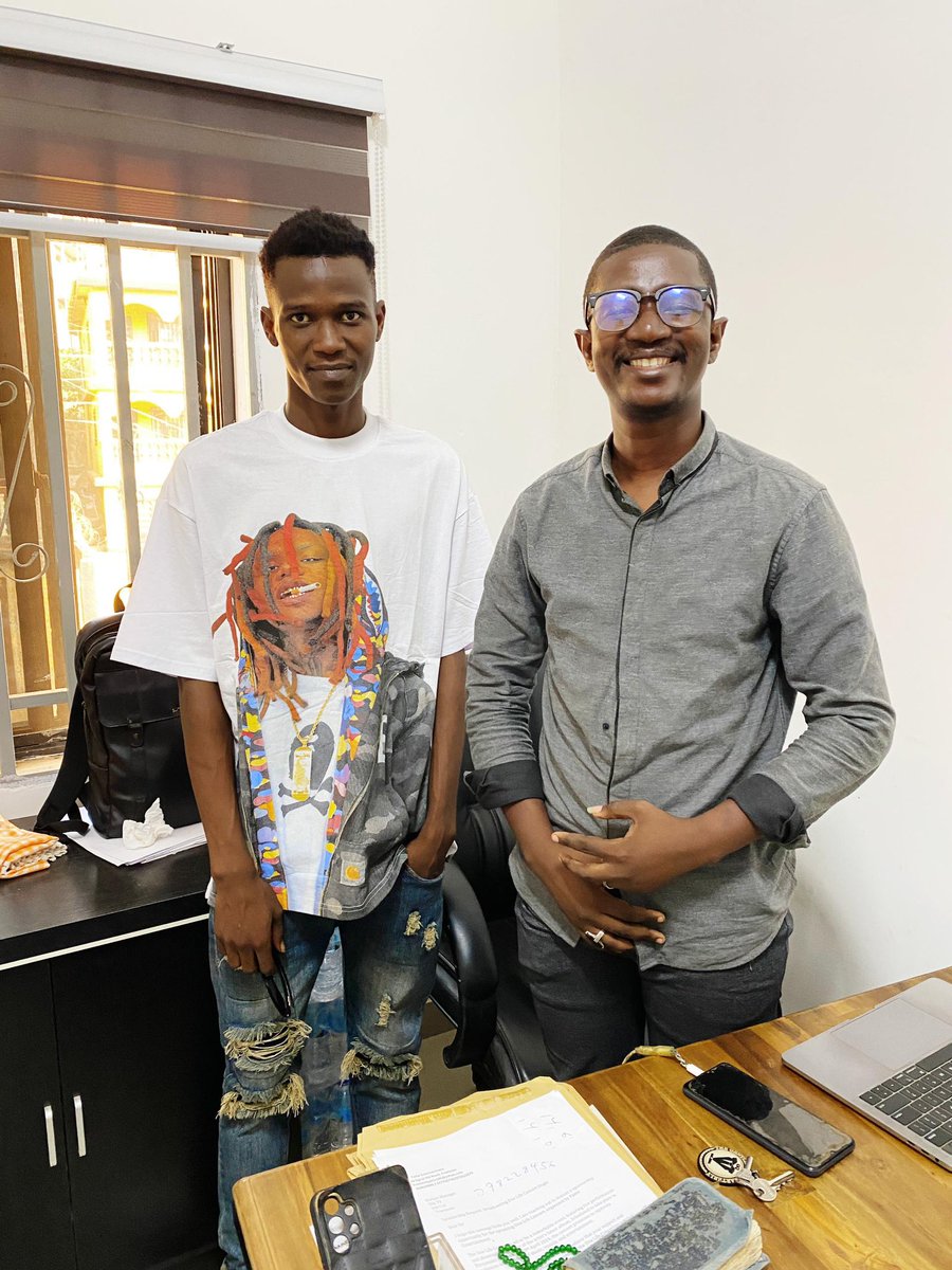 RapRampageSl's tweet photo. Ray-Boy Blu the winner of Rap Rampage season 1 had an amazing time on his visit to the station manager of Epic Radio 99.3fm Mohamed Jaward Nyallay https://t.co/uqd5mPCHgW