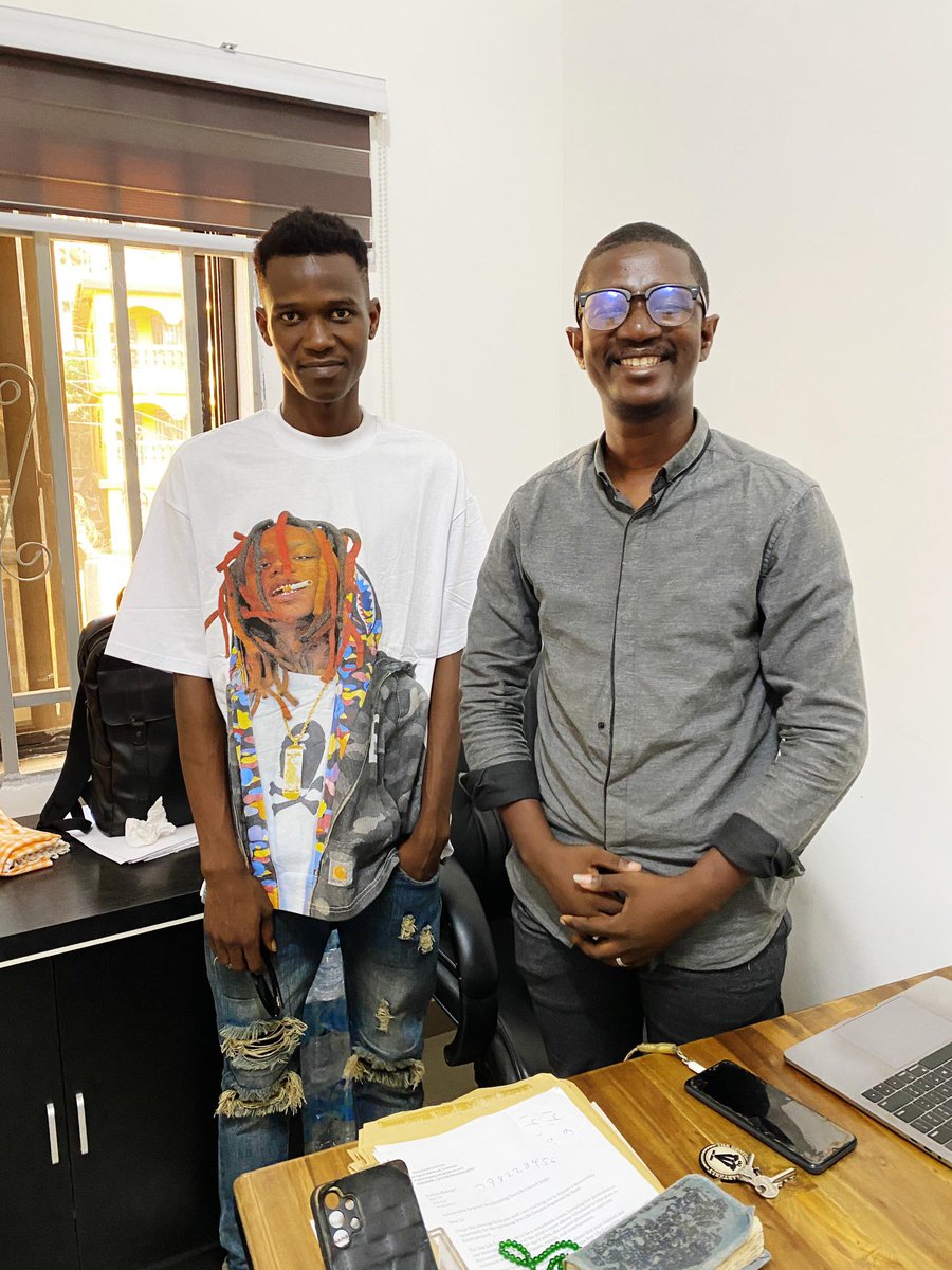 RapRampageSl's tweet photo. Ray-Boy Blu the winner of Rap Rampage season 1 had an amazing time on his visit to the station manager of Epic Radio 99.3fm Mohamed Jaward Nyallay https://t.co/uqd5mPCHgW