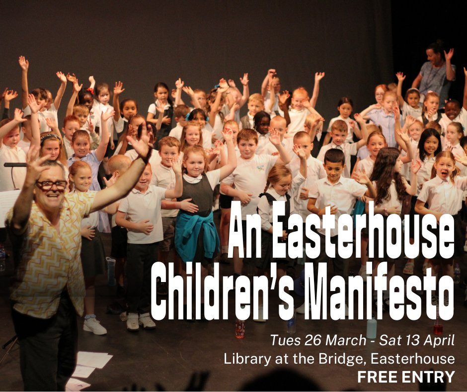 We’re very happy to bring ‘An Easterhouse Children’s Manifesto’ back to where it was created from Tues 26 Mar to Sat 13 Apr at the Library at The Bridge @PlatformGlasgow! 🎟️FREE entry Discover this thought-provoking installation: rednoteensemble.com/event/ecm-plat… @dumbworldltd @oakwoodG34