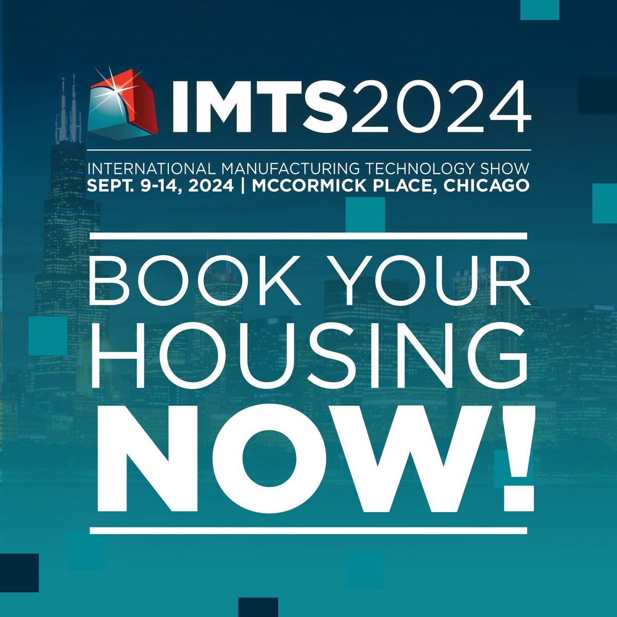 We are now less than 6 months away from #IMTS2024, so we want to remind you to book your housing now! Our team can find you the best deal for the week of the show and make sure you can check one more thing off of your list! Find more info or book here: bit.ly/3v9AlxA