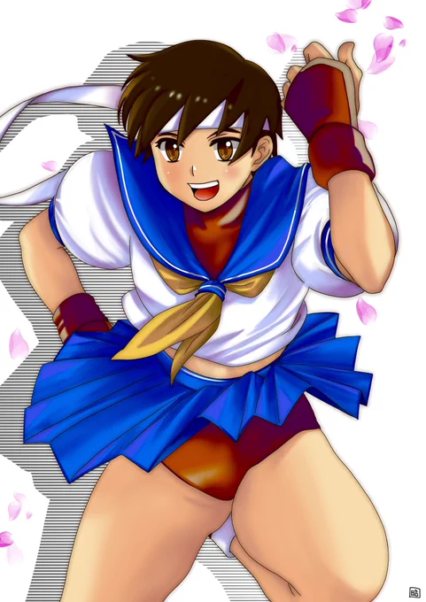 3月15日春日野さくらさんお誕生日おめでとう#さくら生誕祭 #春日野さくら生誕祭#格ゲーキャラ描こうぜ#ストリートファイター#StreetFighter#レトロコンシューマー愛好会イラスト部 