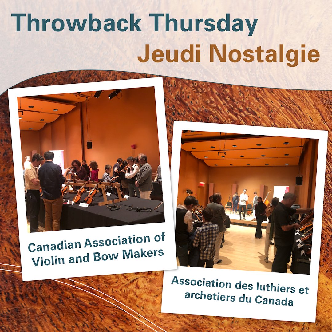 #ThrowbackThursday to the Canadian Association of Violin and Bow Makers' annual violin and bow-making exhibition in October 2023! 🎻 The Makers’ Forum showcased an array of masterfully handcrafted instruments and a highlight was hearing them being played 🎶 #CanadianCraft
