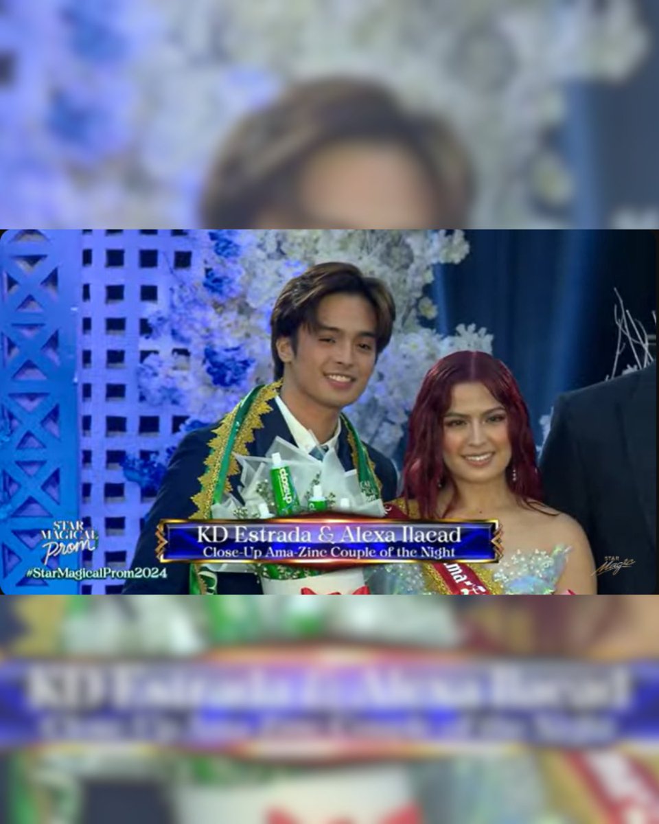 philstarlife's tweet photo. THREE FOR #KDLEX 👑✨

#KDEstrada and #AlexaIlacad won Best Promposal, Close Up Ama-Zinc Couple of the Night, and Prom King and Queen at #StarMagicalProm2024. (📷: Screenshot from Star Magic/YouTube) https://t.co/QFiuua8IK9