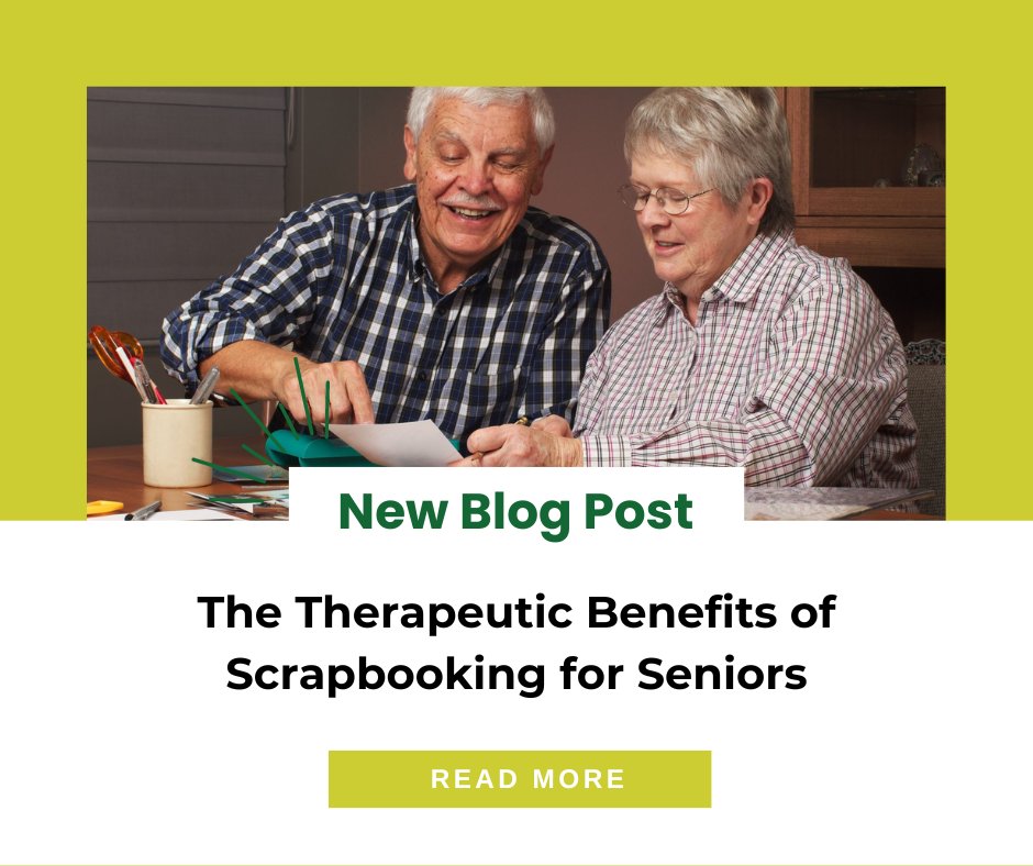 For seniors, preserving precious moments isn't just a hobby - it's therapy! Learn about the benefits of scrapbooking in our latest blog post! 📔 bit.ly/3UV4mf2

#Scrapbooking #ScrapbookingIdeas #Scrapbook #AdultCare #AssistedLiving #Blog