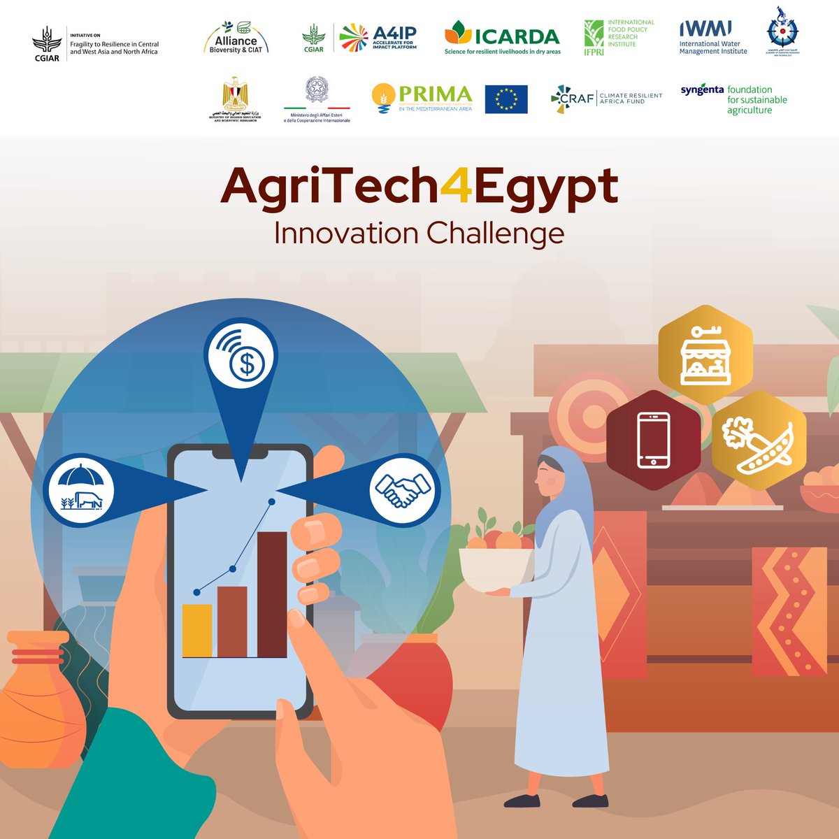 BiovIntCIAT_eng's tweet photo. If you are developing an #agritech solution to make #agriculture in Egypt 🇪🇬 more sustainable, efficient, and climate-resilient, apply to the #AgriTech4Egypt Innovation Challenge.
Apply by 21 April: https://t.co/gQp9XGhmpB
@CGIAR #A4IP https://t.co/6d82fRxGdA