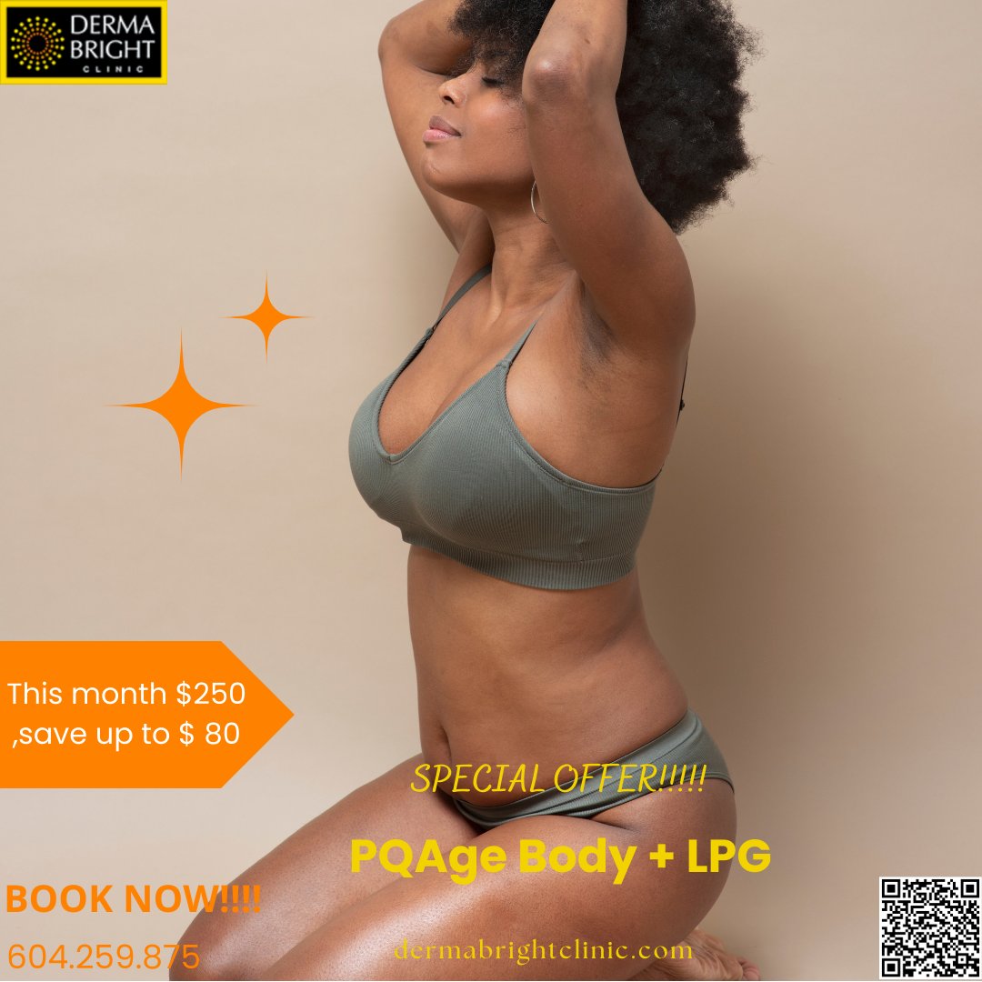 DermaBright's tweet photo. Transform your body with our PQAge Body + LPG treatment! 🌟 Includes Lipomassage session &amp; PQ Age Cellulite treatment for just $250, saving up to $80! Say goodbye to cellulite and hello to smoother, firmer skin. 

Book now! 

#PQAge #LPG #CelluliteTreatment #BodyTransformation https://t.co/VJ2vip3LEb