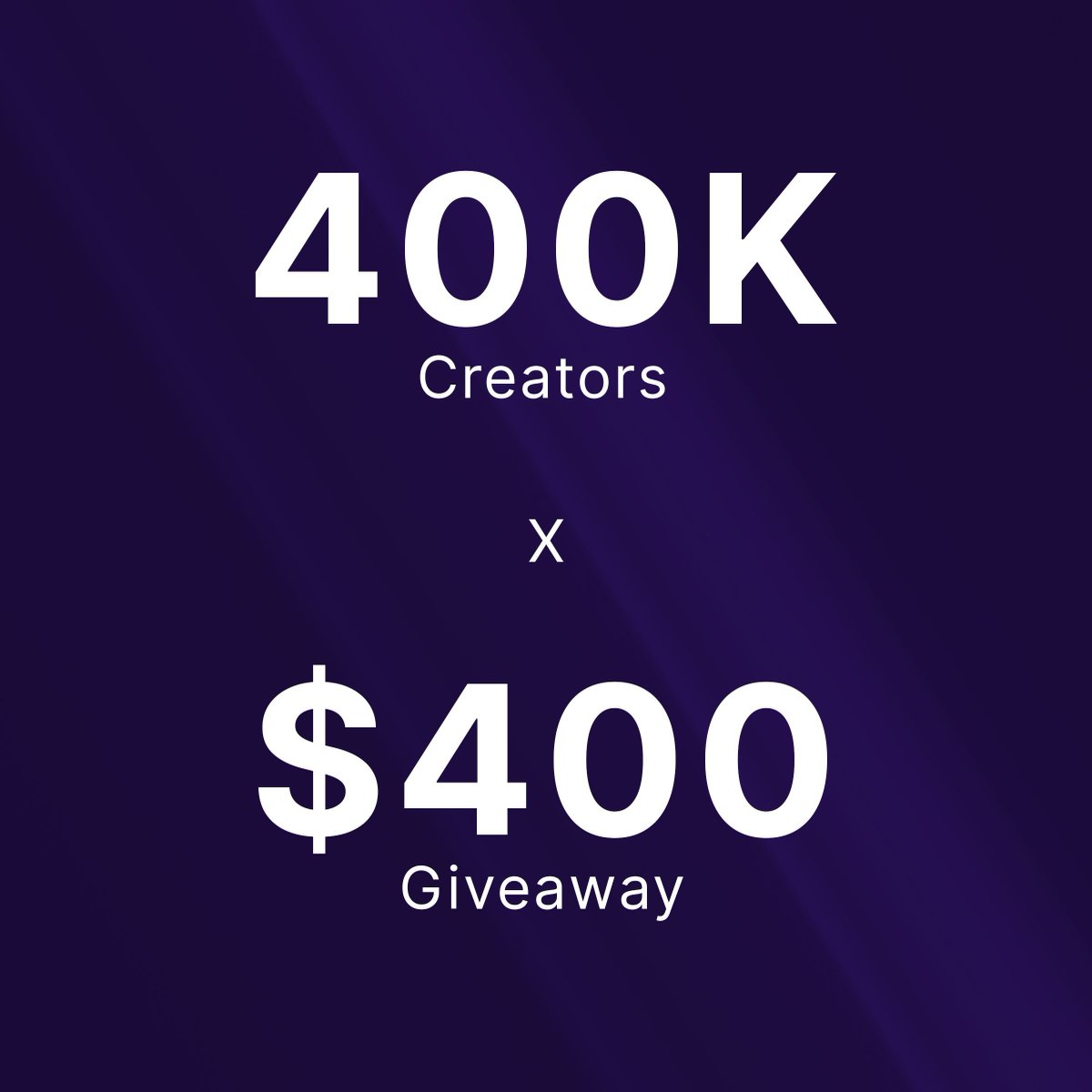 📢  400,000 Creator Giveaway! 

We just passed 400k creators on Throne. To celebrate this incredible milestone, we're giving away $400 in gifts. 

To enter: 
- Simply drop your Throne link below 
- You have 72h from now 

We're truly honored to serve so many creators on Throne ❤️