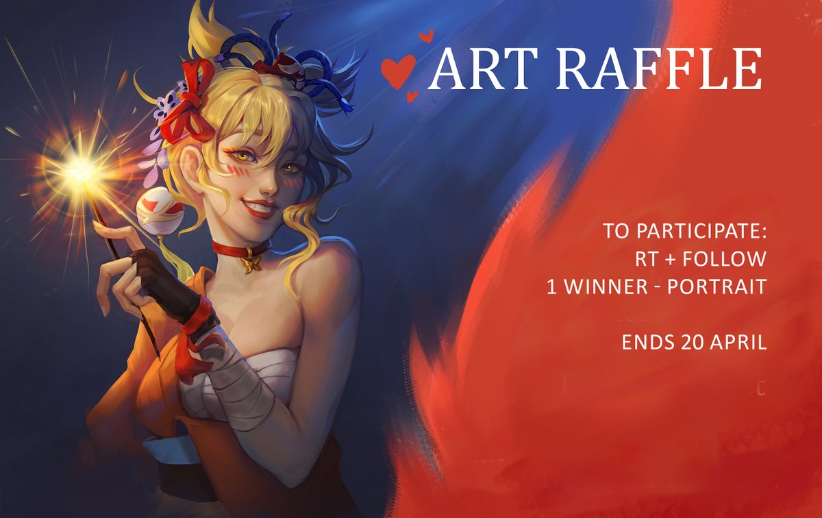 ART RAFFLE!!! 
RT + follow to participate
1 winner - portrait 
#ArtistOnTwitter #artgiveaway #Giveaway #artraffle