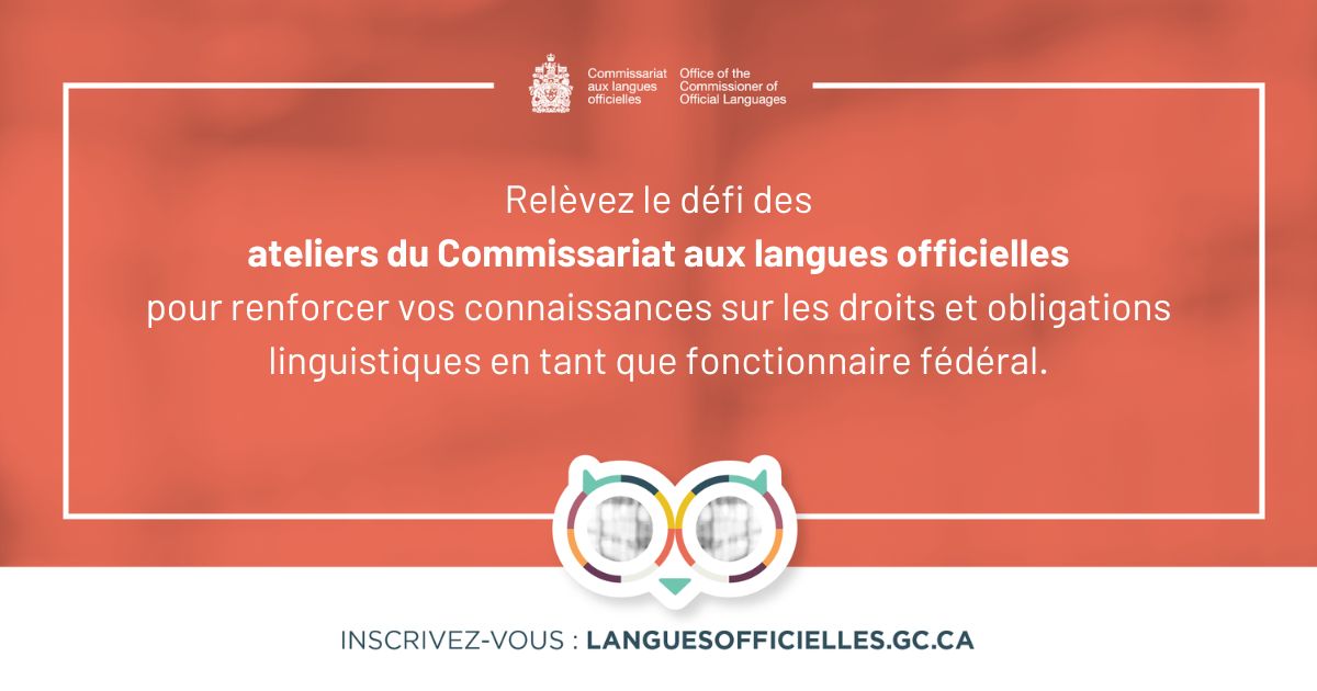 Es-tu prêt à approfondir tes connaissances sur la Loi sur les langues officielles? Inscris-toi: clo-ocol.gc.ca/fr/outils-ress…

#Ateliers #ÉducationContinue #Formation #FonctionPubliqueFédérale #Fonctionnaires #GdC #LanguesOfficielles