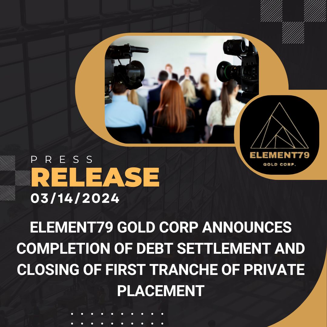 Vancouver, British Columbia – TheNewswire - March 14, 2024 - Element79 Gold Corp (the "Company") (CSE:ELEM) (OTC:ELMGF) (FSE:7YS0) a mining company focused on the exploration for and production of gold and silver, is pleased to unveil updates on strategic initiatives aimed at