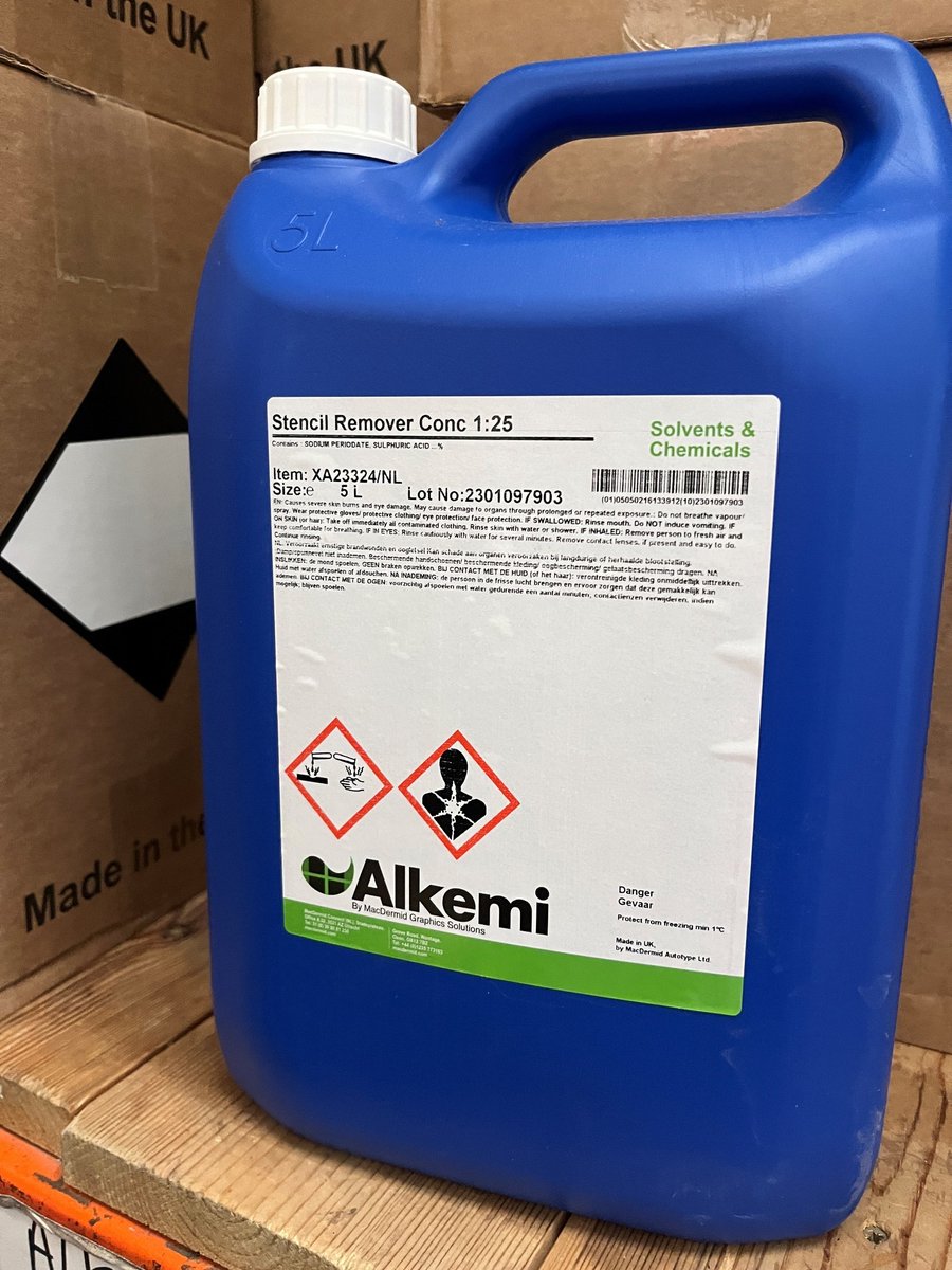 PyramidScreen's tweet photo. #AlkemiStencilRemoverConcentrate1:25 is a concentrated product that is diluted with water up to 25 parts and used to #reclaimstencilmakingsystems

https://t.co/SPSXltMWhj

#alkemi #alkemistencilremover #stencilremover #stencilremover1:25 #screenprint #screenmaker #screenmakerUK https://t.co/0lZzq1orZI