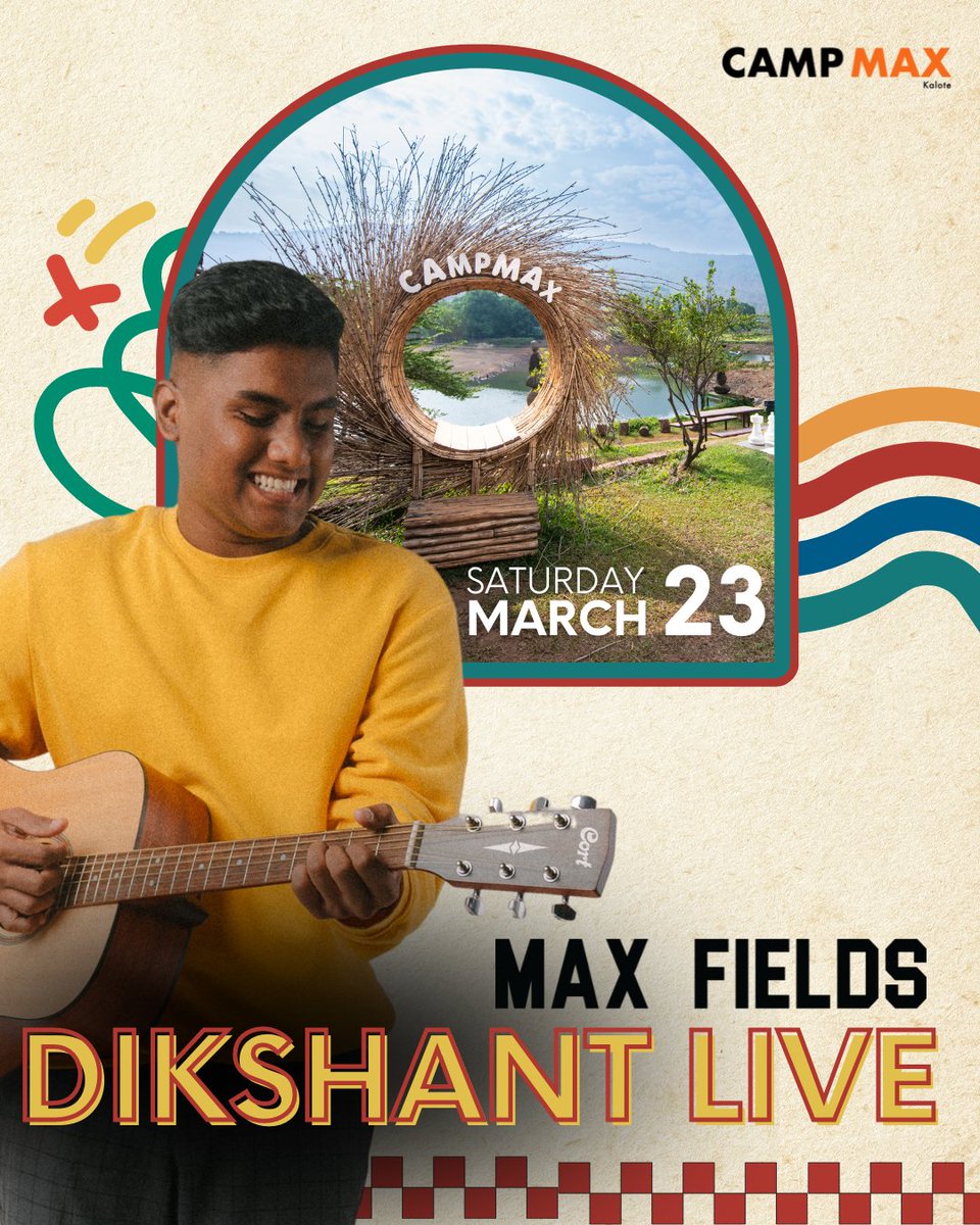 thecampmax's tweet image. Are you ready to start the holi weekend with a bang?💫🌈 
Dikshant is here with his mesmerising music &amp;amp; soulful vocals! Grab your besties because you don’t wanna miss this! 
.
.
.
#CampMax #MaxFields #HoliCelebration #Dikshant #RainDance #MaxSundayMarket  #LivePerformance
