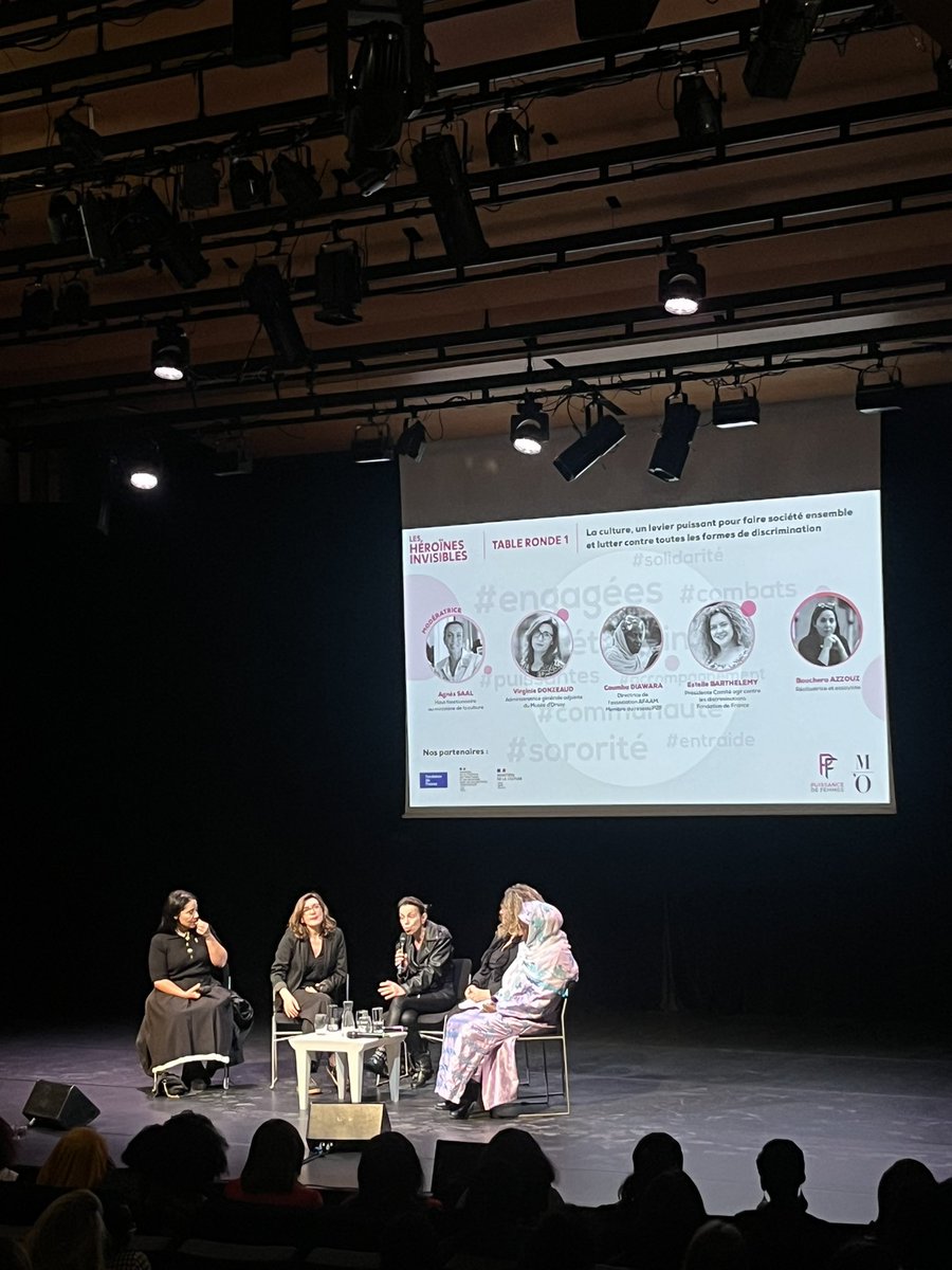 PuissanceFemmes's tweet photo. Première table ronde : « La culture, un levier puissant pour faire société ensemble et lutter contre toutes les formes de discrimination » 

On remercie Agnès Saal, Virginie Donzeaud, Coumba Diawara, 
Estelle Barthelemy, Bouchera Azzouz 

@MuseeOrsay https://t.co/vvvS0gQzl4