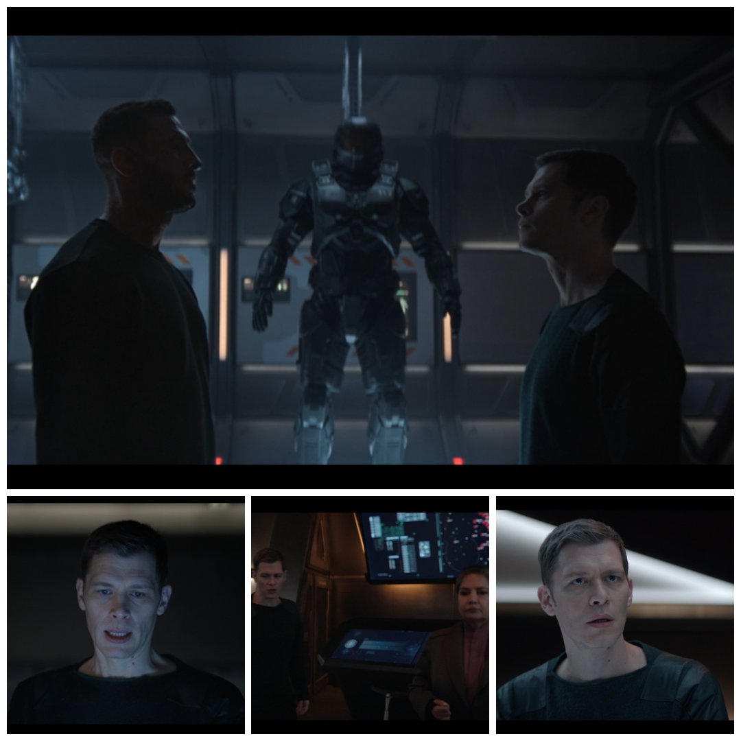 Screencaps collage of <a href="/JosephMorgan/">Joseph Morgan</a> on Halo <a href="/HaloTheSeries/">Halo on Paramount+</a> from episode 7 season 2 <a href="/paramountplus/">Paramount+</a> #JosephMorganHalo