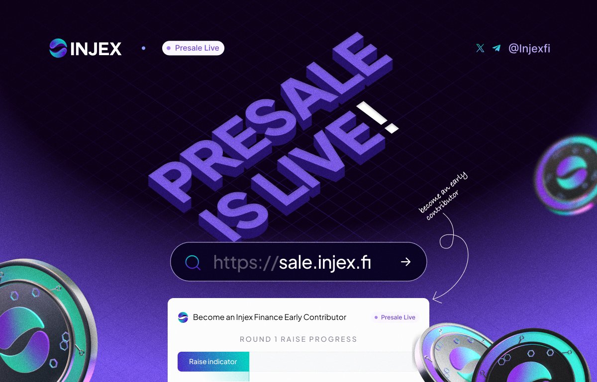 Injex_fi's tweet image. 🚨 WE ARE LIVE ‼️

The $INJX Presale launch is here ninjas 🥷🚀

To be an early contributor to Injex Finance which is the 1st DEX aggregator on Injective 🪩 use the link 🔗below 👇

sale.injex.fi

Gg!🚀