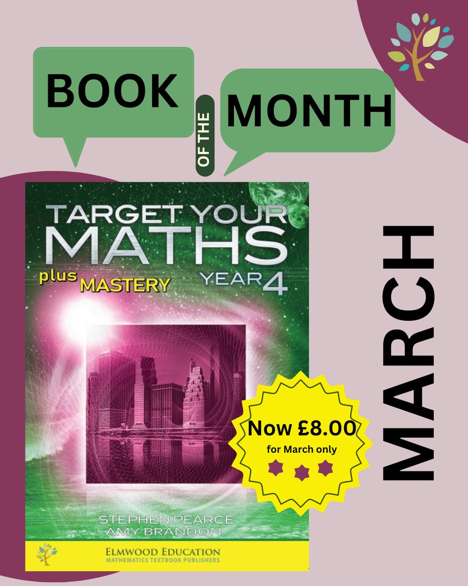 Take a look at our Book of the Month - Target your Maths plus Mastery Year 4.
elmwoodeducation.co.uk/product/target…
#targetyourmaths #ks2maths #elmwoodeducation