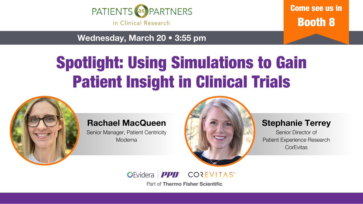 Heading to #PatientsasPartners2024? Join us at the PPD booth #8 for insights on the many ways we're amplifying the #PatientExperience in everything we do. 

#PatientVoice #RWD #RWE