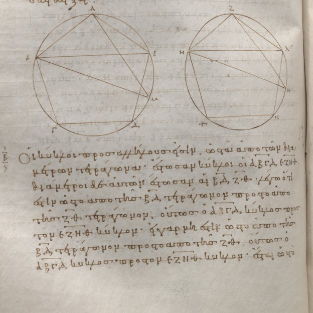 To mark #InternationalPiDay, here is what Euclid says about this in the earliest surviving copy of his work @bodleianlibs getting almost to π 'Circles are to one another as the squares on the diameters.' More details at forbes.com/sites/kevinknu…