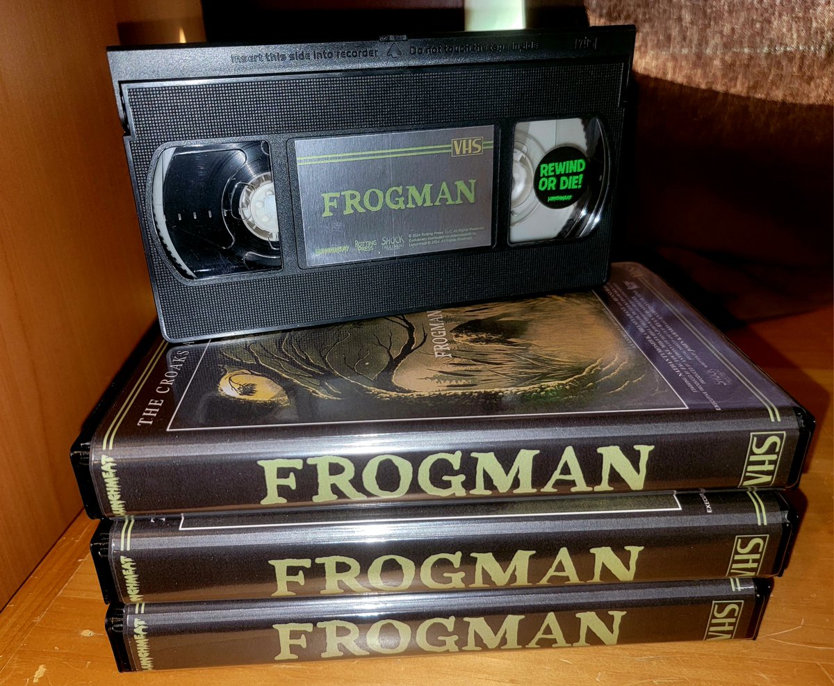 John Squires 🎃 (@freddyinspace) on Twitter photo Rewind or Die. I've got three copies of the SOLD OUT clamshell VHS release of <a href="/RottingPress/">Rotting Press</a>' new found footage movie FROGMAN from <a href="/LunchmeatVHS/">LunchmeatVHS</a>. You can rent the movie on VOD now, but you can't buy these anymore. I'm giving all three copies away. FOLLOW & RT to enter! US only. Rewind or Die. I've got three copies of the SOLD OUT clamshell VHS release of <a href="/RottingPress/">Rotting Press</a>' new found footage movie FROGMAN from <a href="/LunchmeatVHS/">LunchmeatVHS</a>. You can rent the movie on VOD now, but you can't buy these anymore. I'm giving all three copies away. FOLLOW & RT to enter! US only.