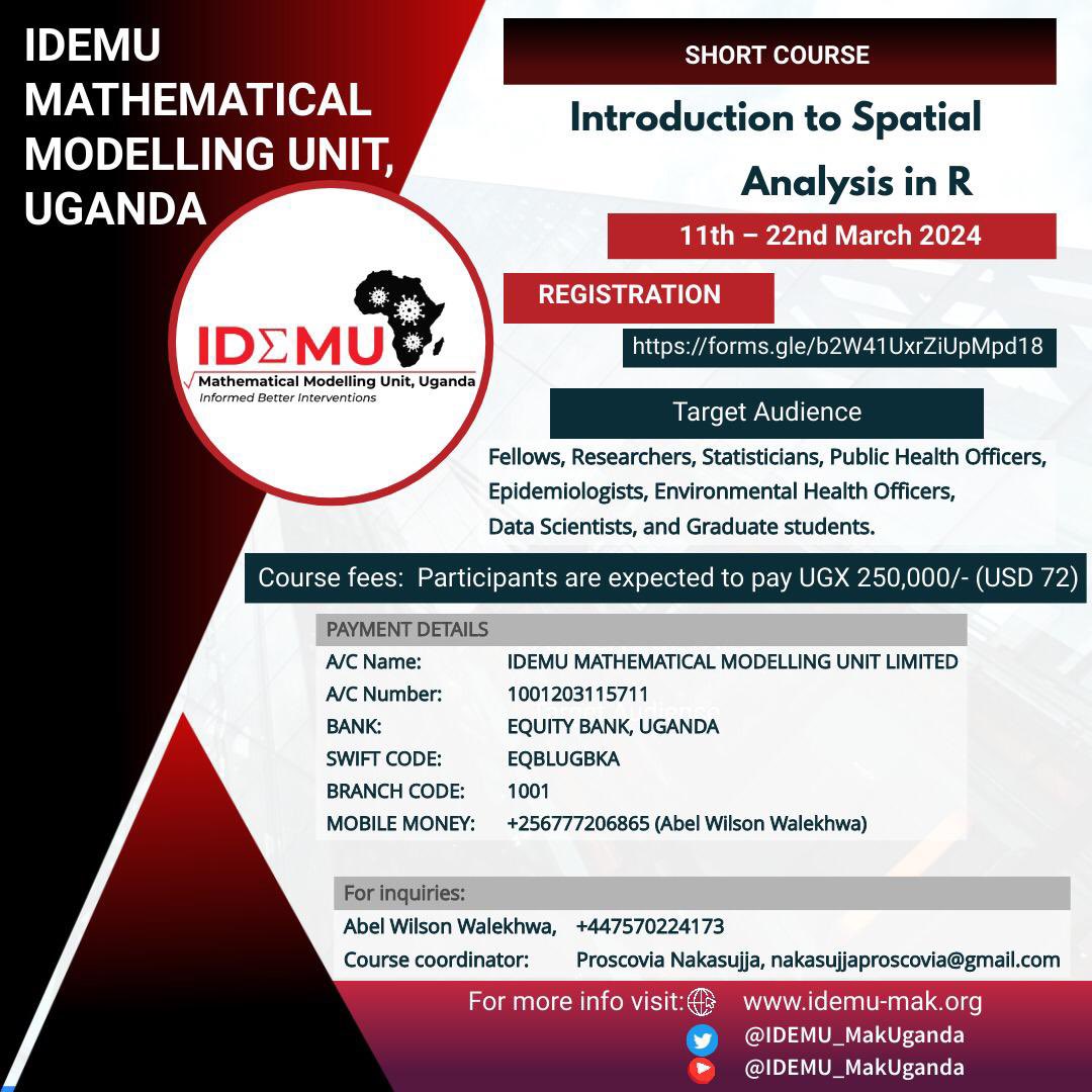 #Day4:
Some of the visuals coming from our #Spatial #analysis training in R.
We have participants from Namibia,Uganda,Ghana and Kenya. Very enriching sessions. 
We are grateful to our facilitators and participants for taking this important course.
<a href="/CEMA_Africa/">CEMA-Africa</a> <a href="/AbelWalekhwa/">Abel Walekhwa</a>