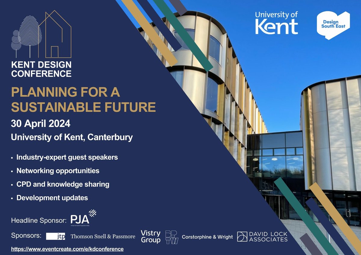 We are excited to announce JTP as sponsors of the @DesignSouthEast Planning for a Sustainable Future Conference on 30 April with JTP Partner, Rebecca Taylor, as a #guestspeaker sharing JTP’s #designcoding experience in Kent. More here: jtp.co.uk/jtp-sponsors-t… #placemaking