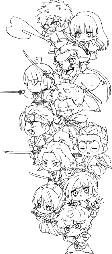 線画おわった!! 