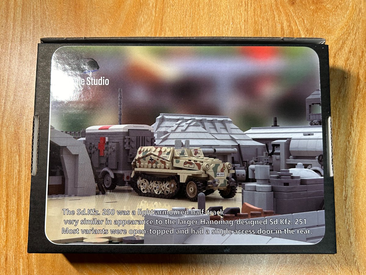 ODEWM2023's tweet photo. Stone Studio
WW2 German Sd.Kfz. 250 Light Armoured Half-Track MOC
Outer Packaging Box
#LEGO #Brickmania #BrickDesigners #ODEWM #Stonestudio #brickveteran #thedefenderbrick #MOC https://t.co/W1b5EP8uv2
