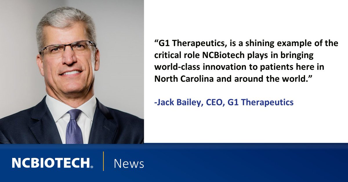 From former NCBiotech employee to CEO of NCBiotech-funded G1 Therapeutics, Jack Bailey appreciates the impact of our organization on accelerating innovation in the life sciences ecosystem. #40YrsNCLifeSciences Learn more at: hubs.ly/Q02pklMr0